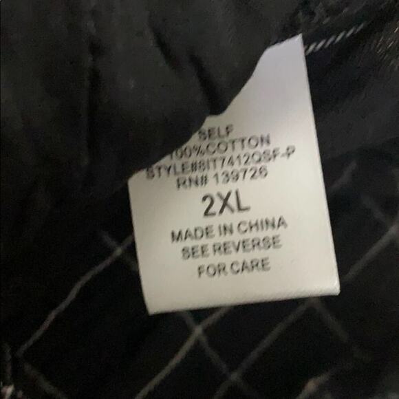 NWT HONEY BELLE BLACK & WHITE PEPLUM TOP‎ SIZE 2X - Picture 5 of 5